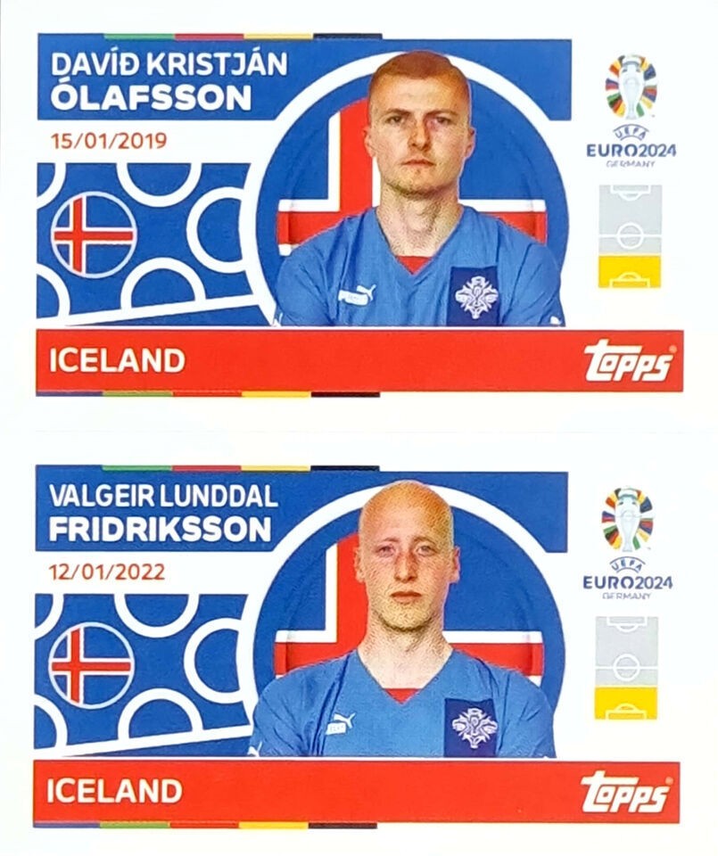 Uefa Euro Germany 2024 GRUPO E ICELAND OLAFSSON - FRIDRIKSSON Nº 4 - 5