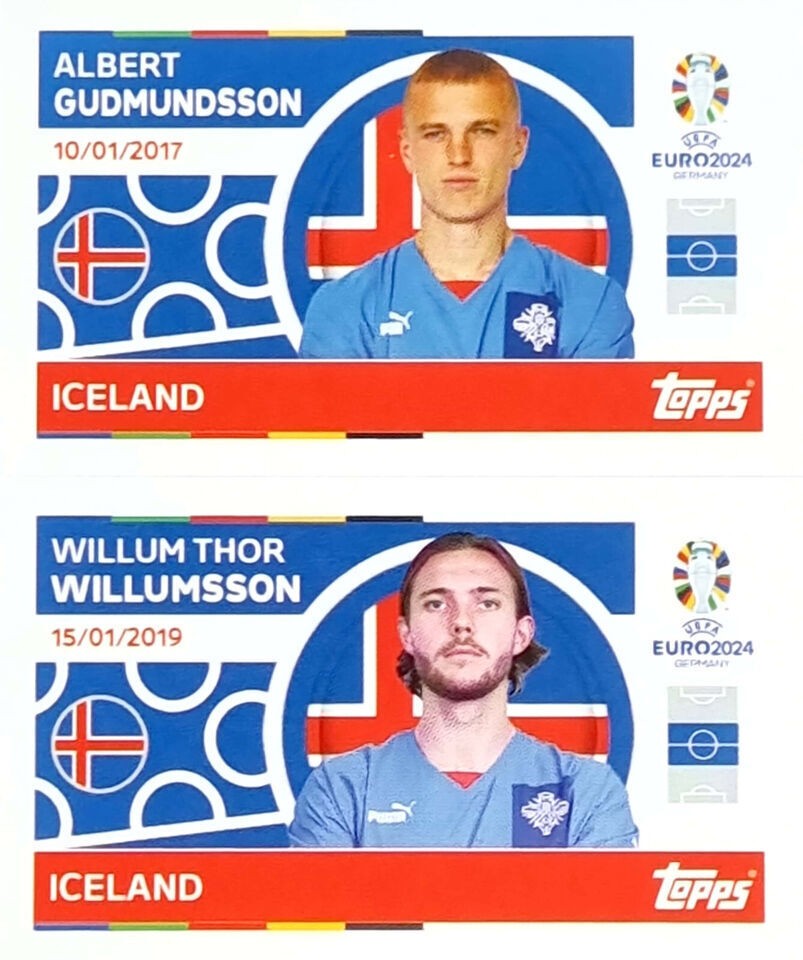 Uefa Euro Germany 2024 GRUPO E ICELAND GUDMUNDSSON - WILLUMSSON Nº 12 - 13
