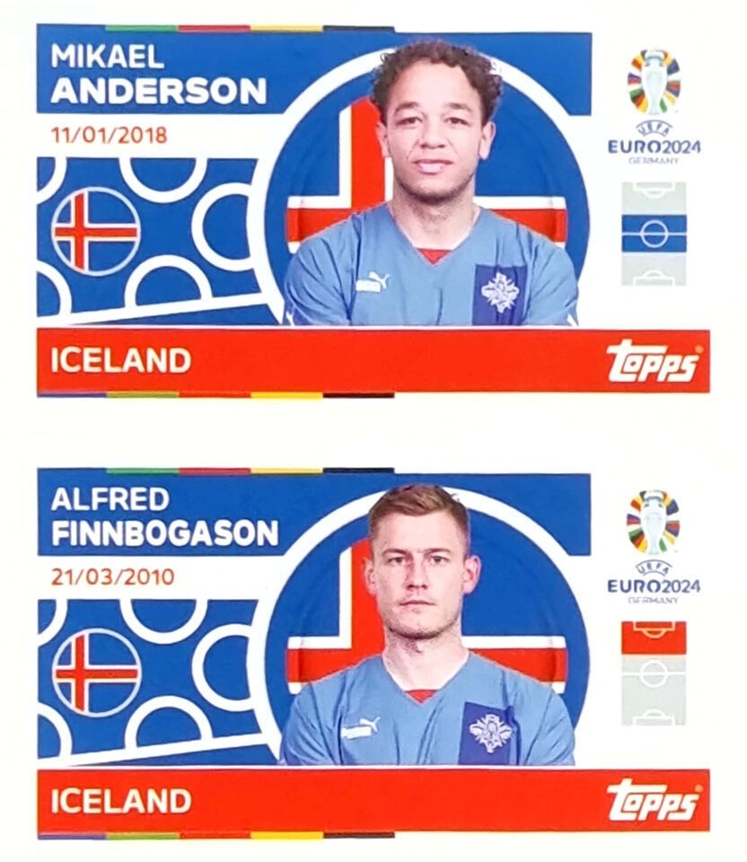 Uefa Euro Germany 2024 GRUPO E ICELAND ANDERSON - FINNBOGASON Nº 14 - 15