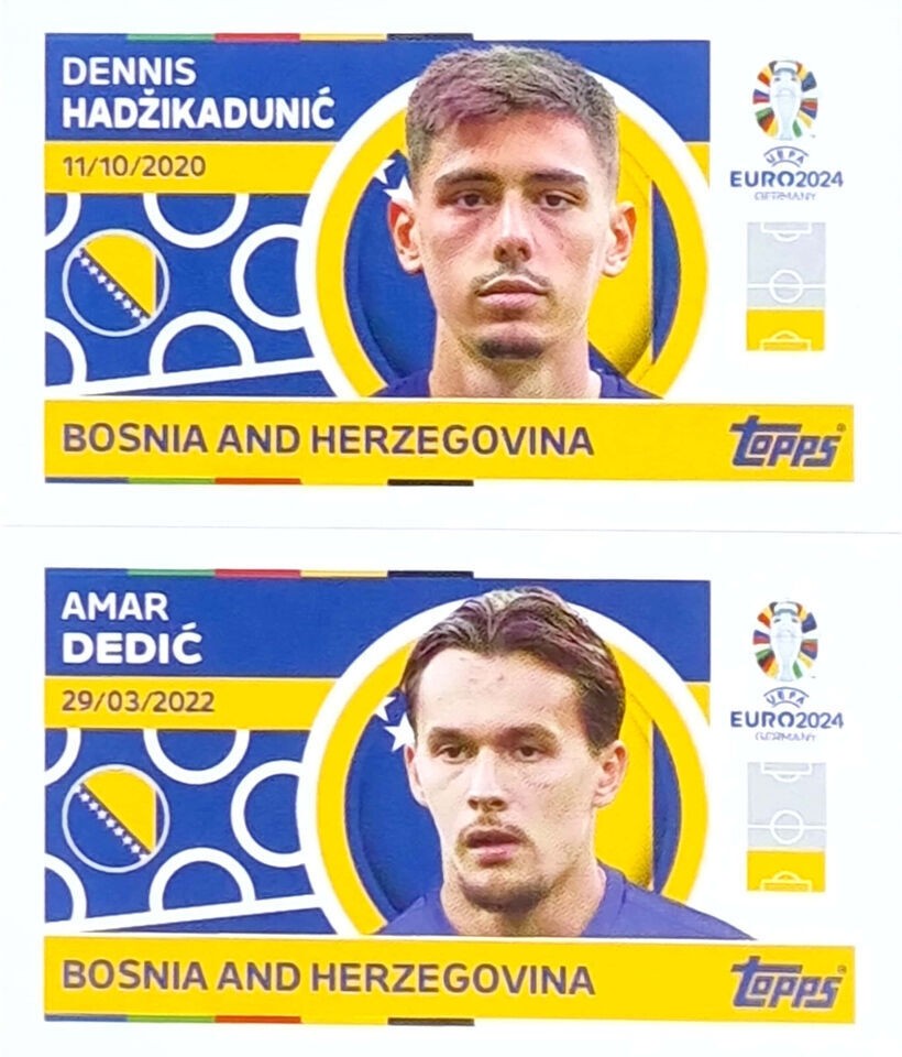Uefa Euro Germany 2024 GRUPO E BOSNIA AND HERZEGOVINA HADZIKADUNIC - DEDIC Nº 4 - 5
