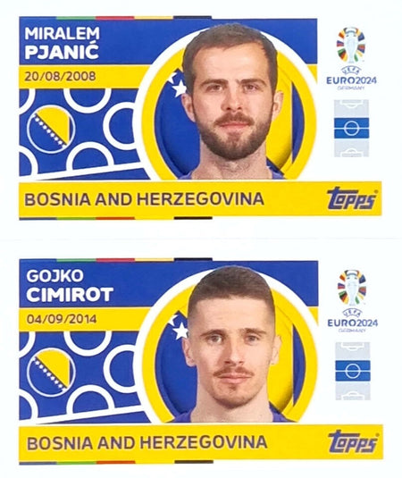 Uefa Euro Germany 2024 GRUPO E BOSNIA AND HERZEGOVINA PJANIC - CIMIROT Nº 8 - 9
