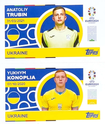 Uefa Euro Germany 2024 UKRAINE TRUBIN - KONOPLIA Nº 2 - 3