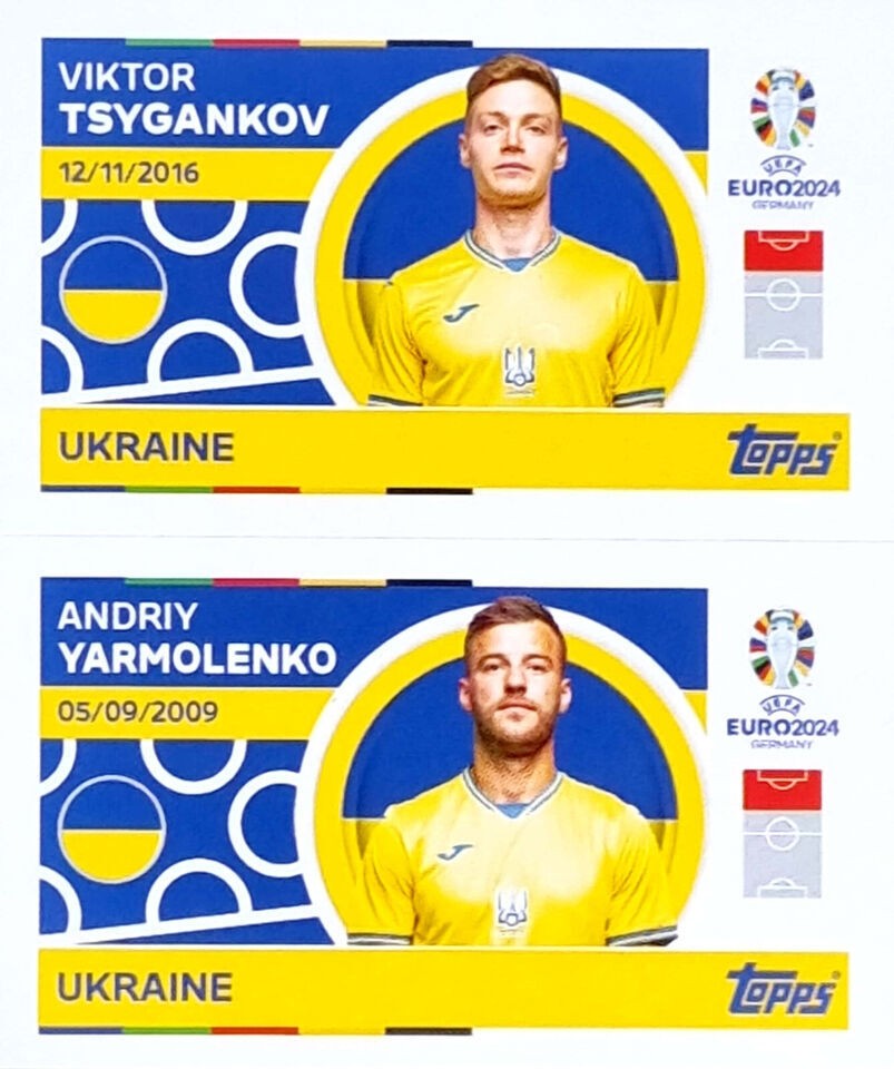 Uefa Euro Germany 2024 UKRAINE TSYGANKOV - YARMOLENKO Nº 12 - 13