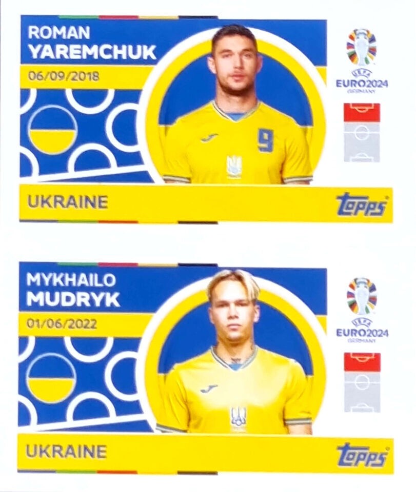 Uefa Euro Germany 2024 UKRAINE YAREMCHUK - MUDRYK Nº 14 - 15