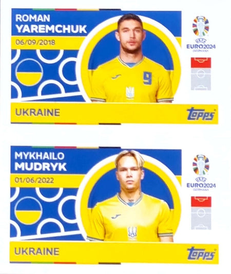 Uefa Euro Germany 2024 UKRAINE YAREMCHUK - MUDRYK Nº 14 - 15