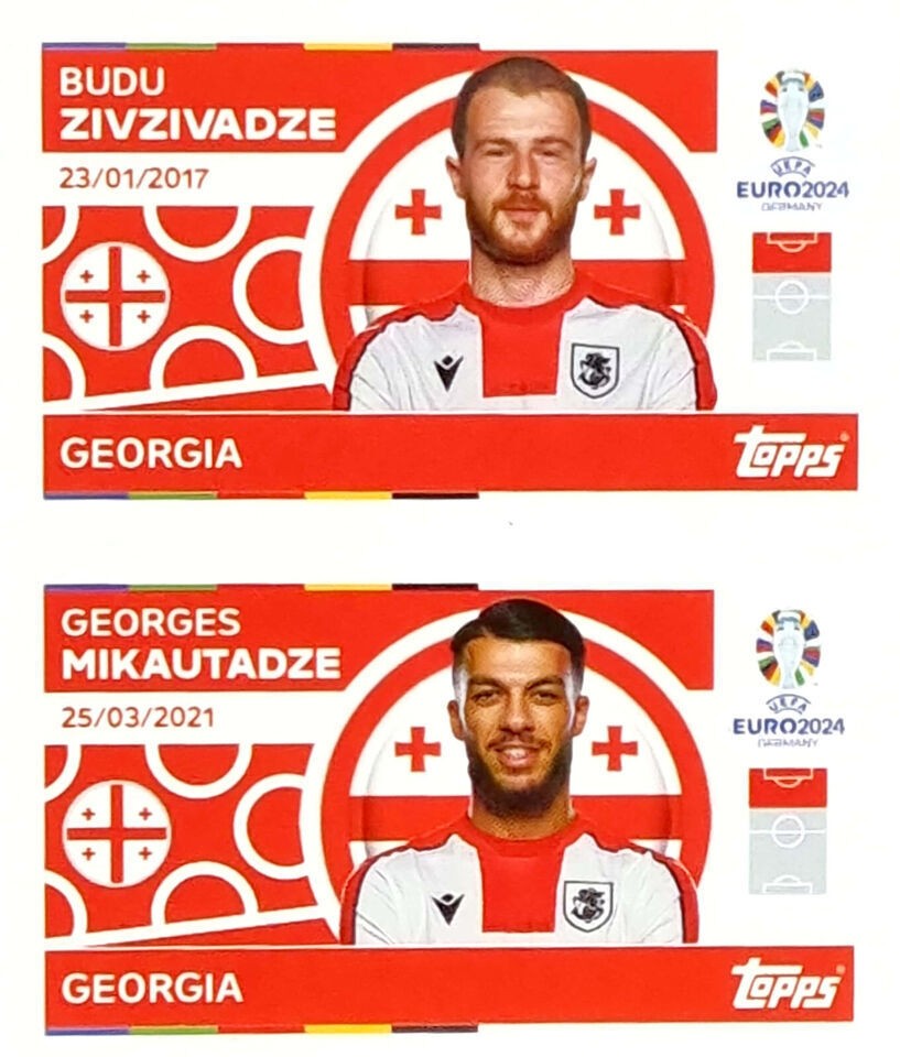 Uefa Euro Germany 2024 GEORGIA ZIVZIVADZE - MIKAUTADZE Nº 14 - 15