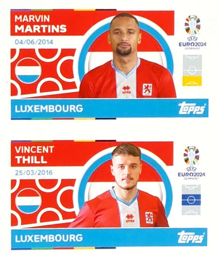 Uefa Euro Germany 2024 LUXEMBOURG MARTINS - THILL Nº 8 - 9