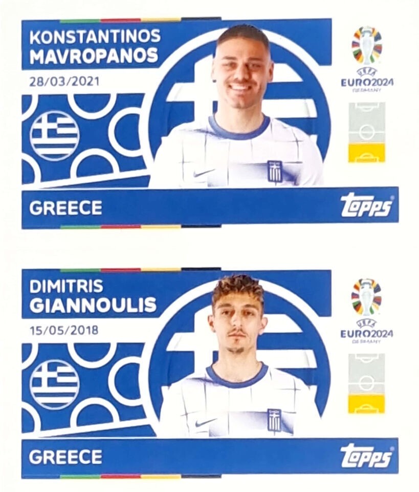 Uefa Euro Germany 2024 GREECE MAVROPANOS - GIANNOULIS Nº 6 - 7