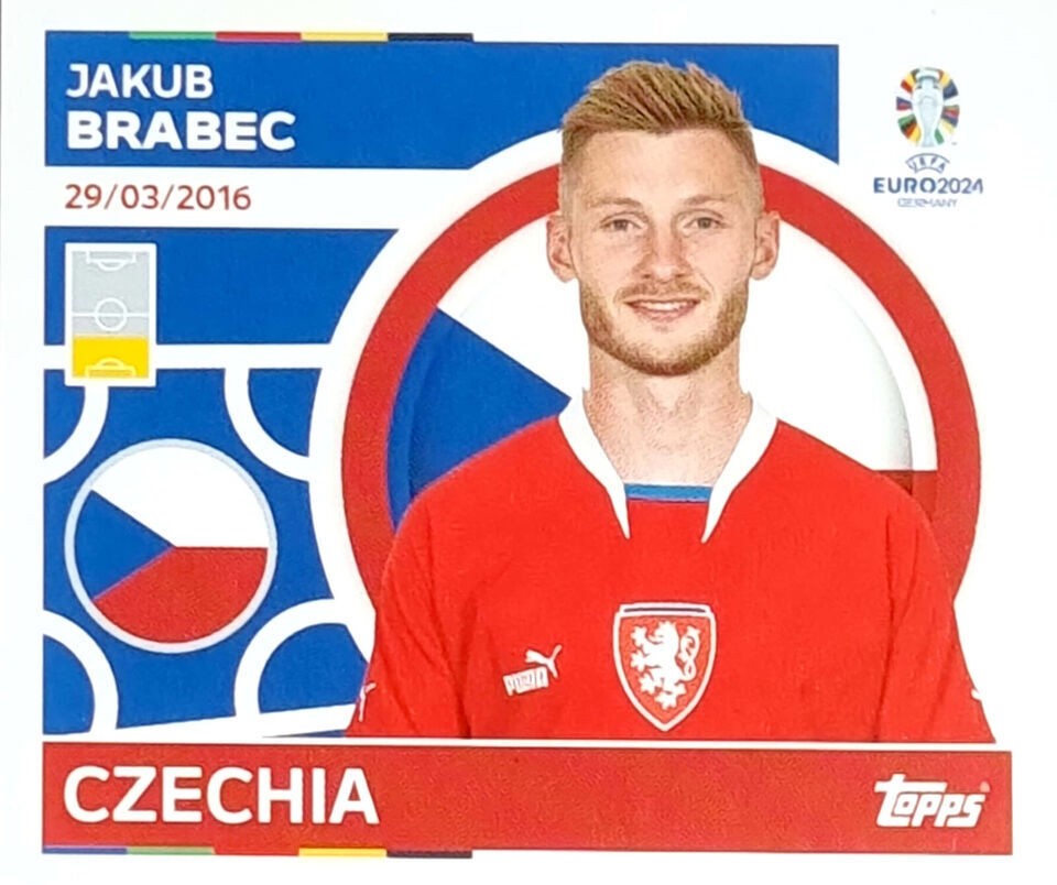 Uefa Euro Germany 2024 CZECHIA JAKUB BRABEC Nº 6