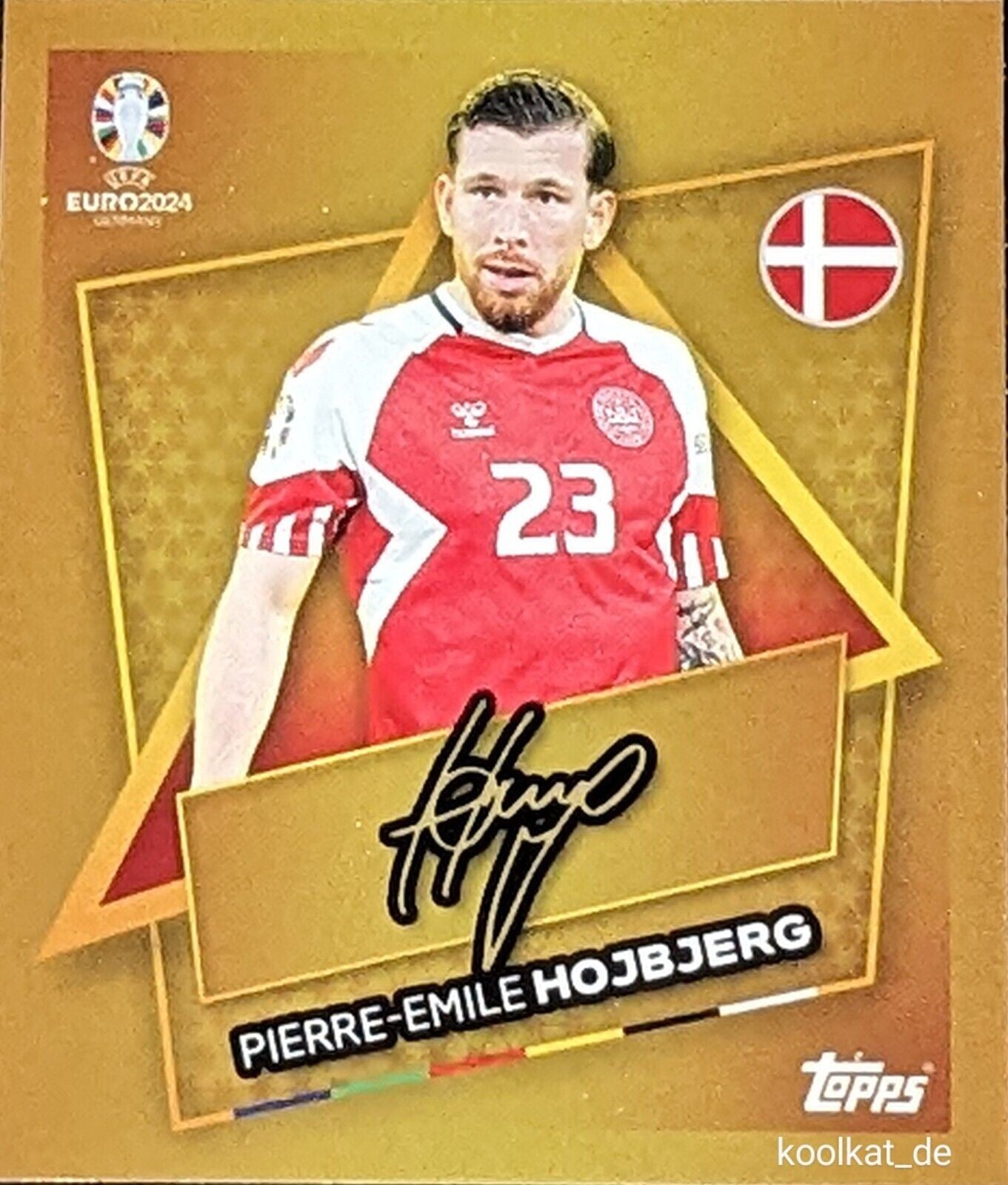 Uefa Euro Germany 2024 PIERRE-EMILE HOJBJERG STAR PLAYER FIRMADO 10