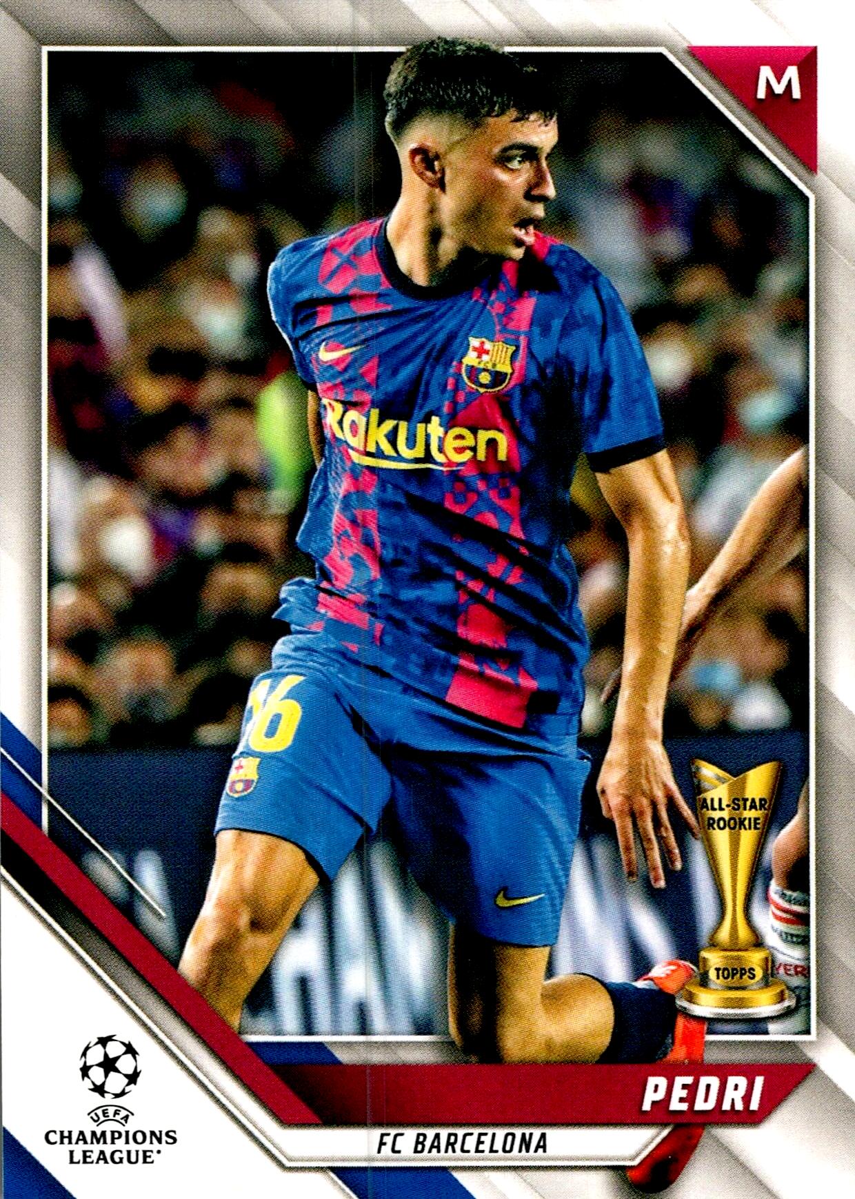 TOPPS UEFA CHAMPIONS LEAGUE 2021/2022 PEDRI ALL STARS ROOKIE Nº155