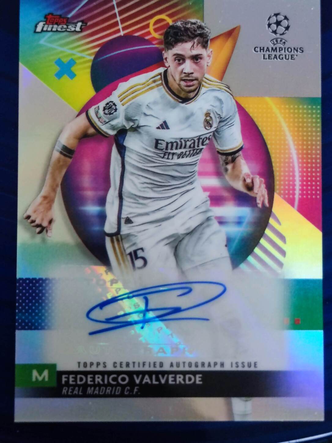 TOPPS FINEST UCL 2023/2024 FEDERICO VALVERDE AUTO NºA-FV