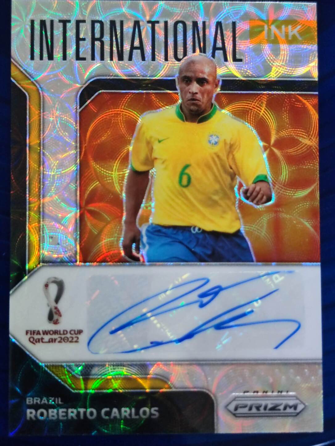 PANINI PRIZM FIFA WORLD CUP 2022 ROBERTO CARLOS AUTO NºI-RC
