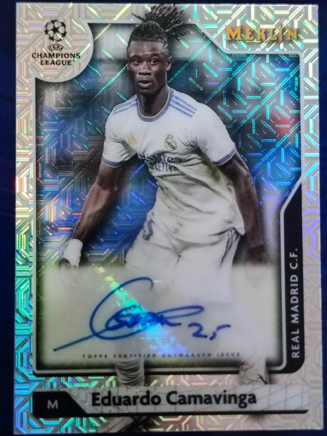 TOPPS MERLIN UCL 2021/2022 EDUARDO CAMAVINGA AUTO NºA-EC NUMERADO /99