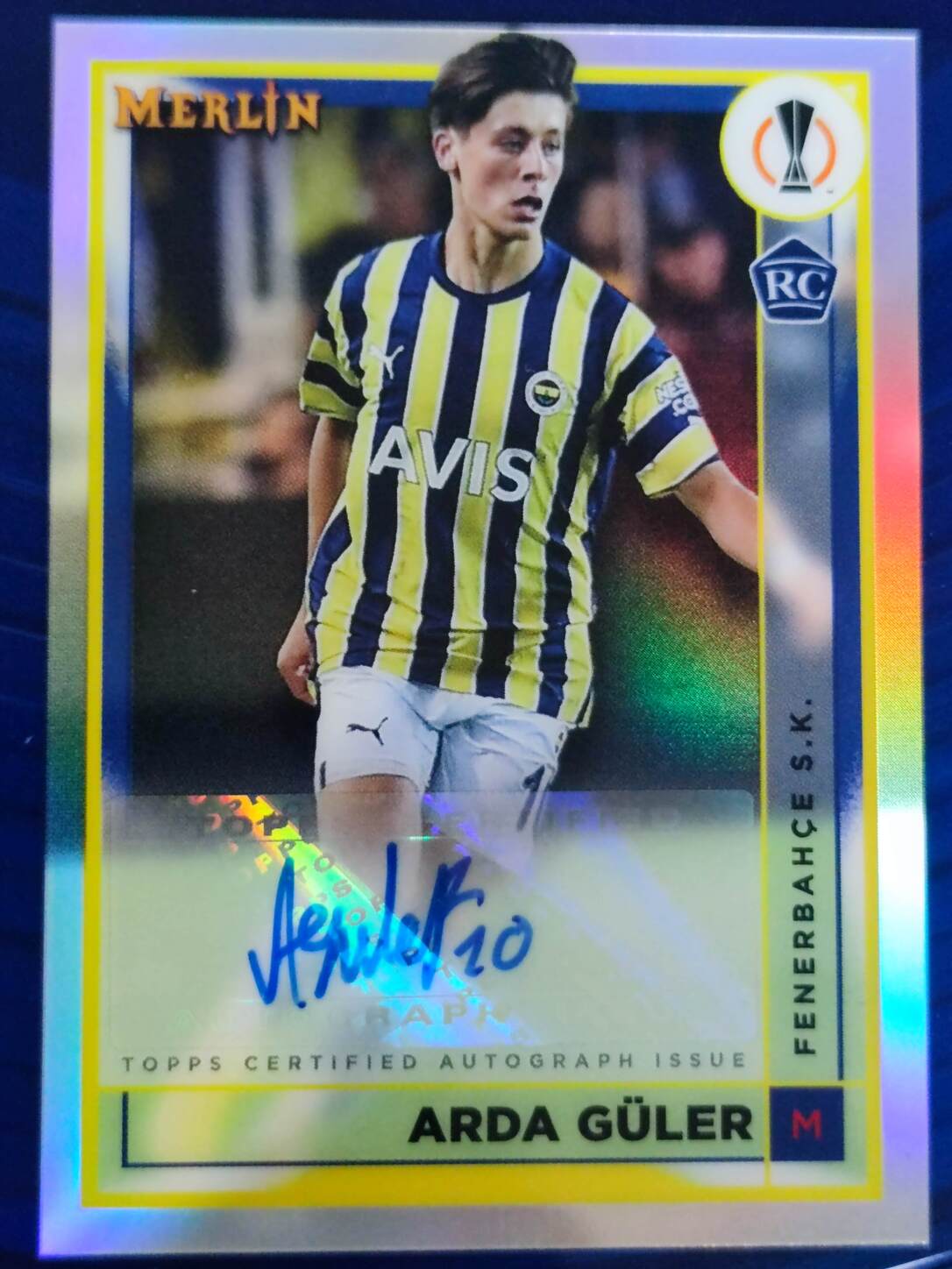 TOPPS MERLIN UCL 2022/2023 ARDA GÜLER AUTO NºAC-GU ROOKIE