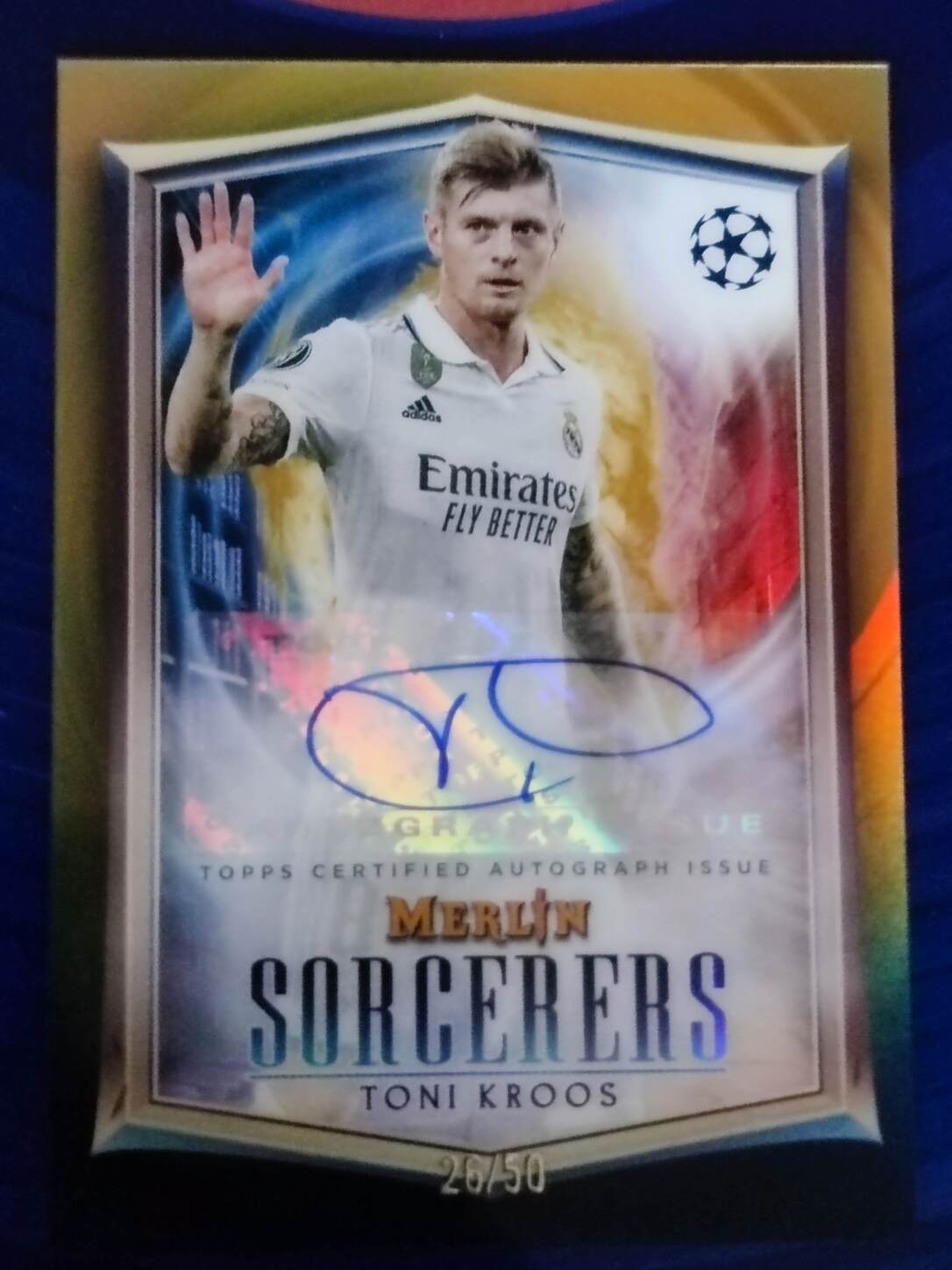 TOPPS MERLIN UCL 2022/2023 TONI KROOS AUTO NºSA-TK NUMERADO /50