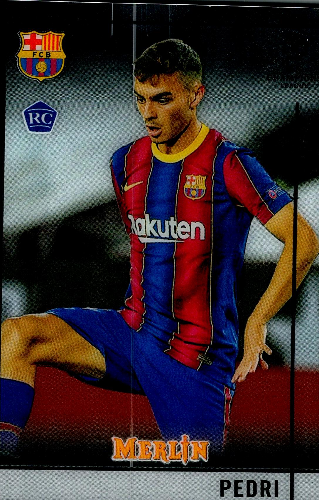 TOPPS MERLIN UEFA CHAMPIONS LEAGUE 2020/2021 - PEDRI Nº89 ROOKIE CARD