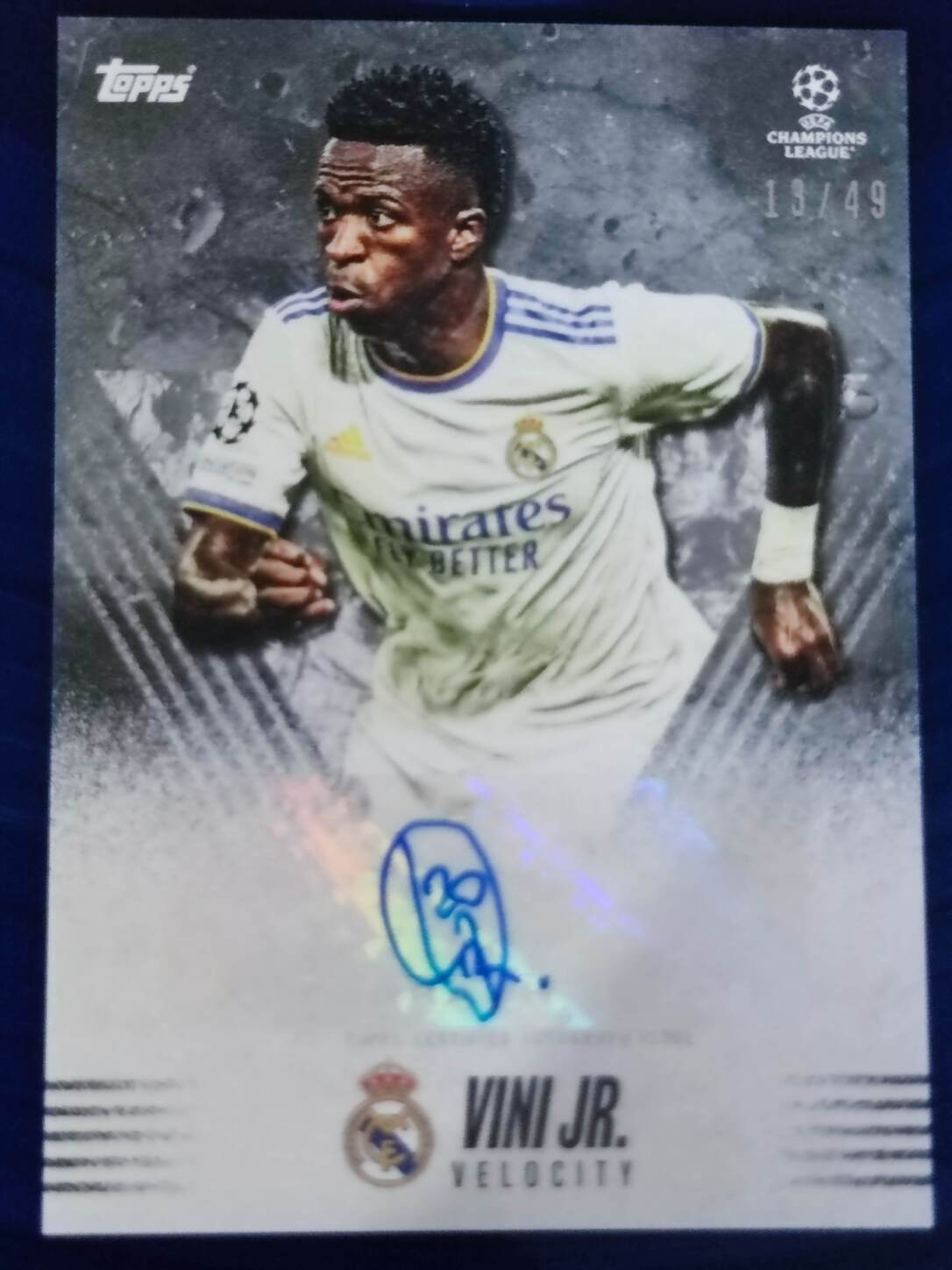 TOPPS ALPHONSO DAVIES UCL 2020/2021 VINI JR. AUTO NUMERADO /49