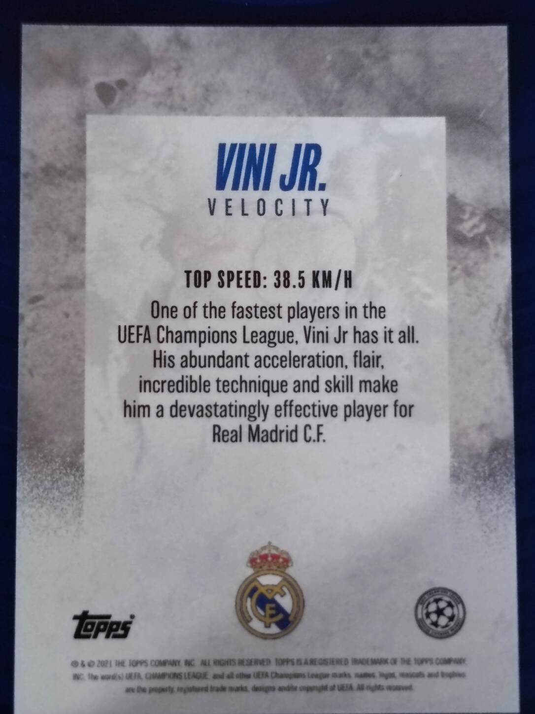 TOPPS ALPHONSO DAVIES UCL 2020/2021 VINI JR. AUTO NUMERADO /49