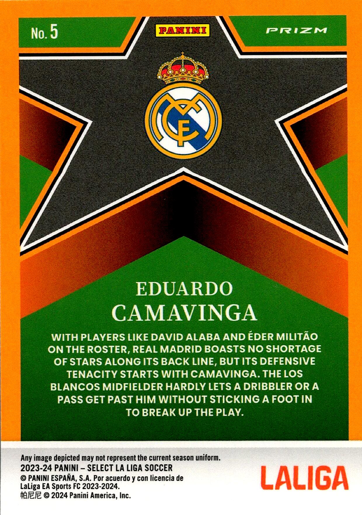PANINI SELECT LA LIGA 2023/2024 CAMAVINGA SELECT STARS Nº5