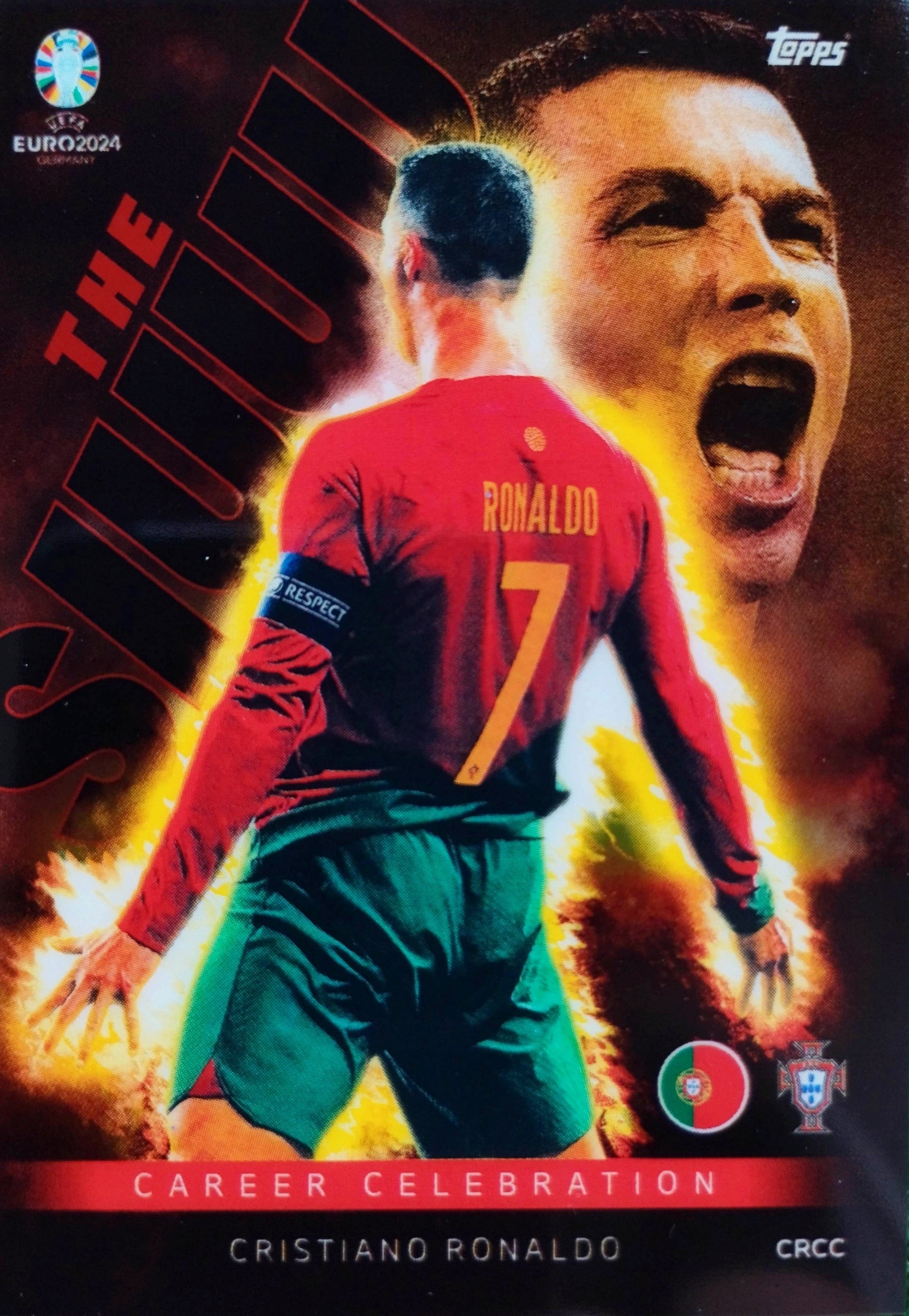 TOPPS MATCH ATTAX UEFA EURO 2024 CRISTIANO RONALDO THE SIUUU NºCRCC