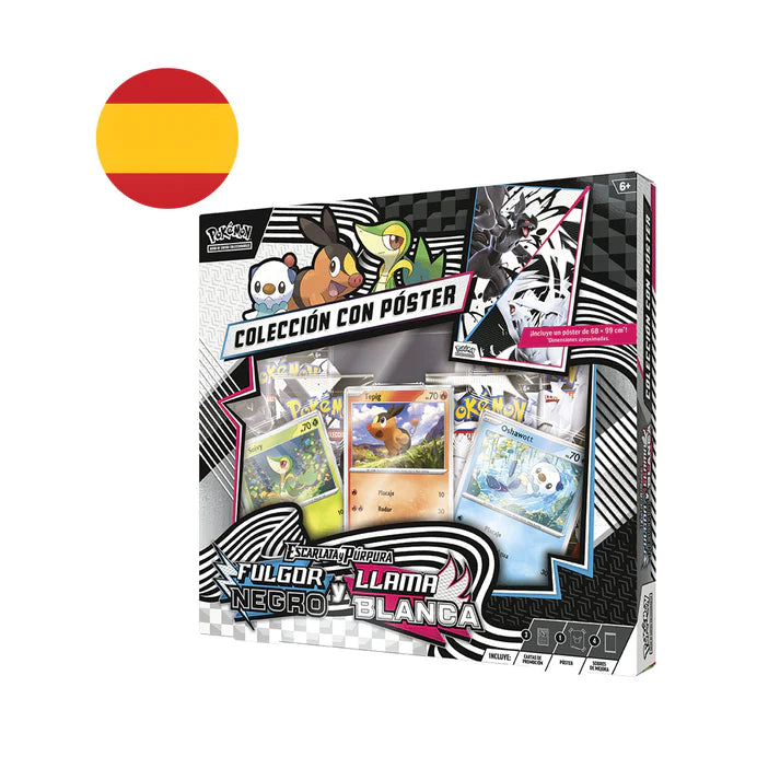 POKEMON TGC PACK FULGOR NEGRO Y LLAMA BLANCA CON POSTER - 3 SOBRES (ESPAÑOL)