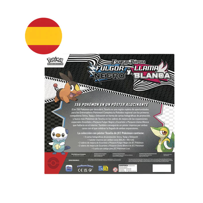POKEMON TGC PACK FULGOR NEGRO Y LLAMA BLANCA CON POSTER - 3 SOBRES (ESPAÑOL)