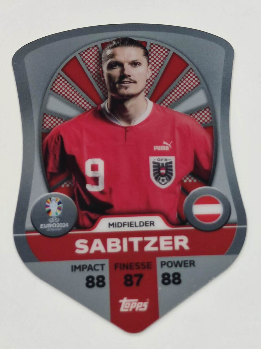 TOPPS MATCH ATTAX UEFA EURO 2024 MARCEL SABITZER CHROME SHIELD NºSC1