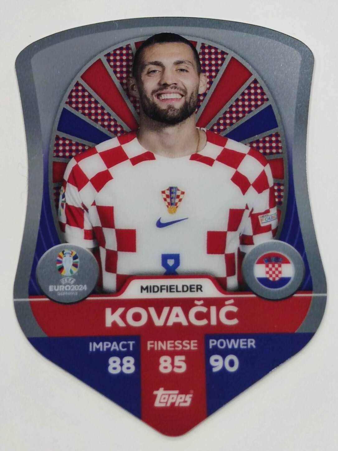 TOPPS MATCH ATTAX UEFA EURO 2024 MATEO KOVACIC CHROME SHIELD NºSC2