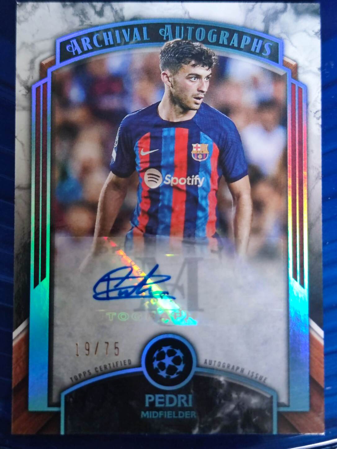 TOPPS ARCHIVAL UCL 2022/2023 AUTO PEDRI NºAA-PED NUMERADA /75