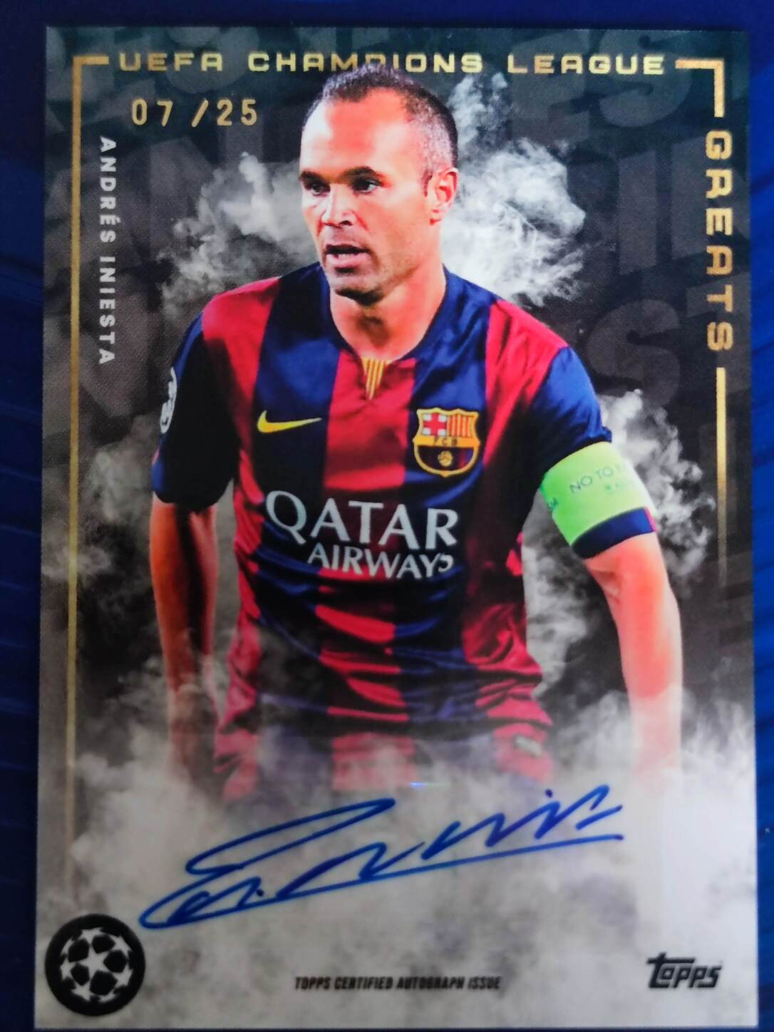 TOPPS UEFA CHAMPIONS LEAGUE 2021/2022 AUTO INIESTA NUMERADA /25