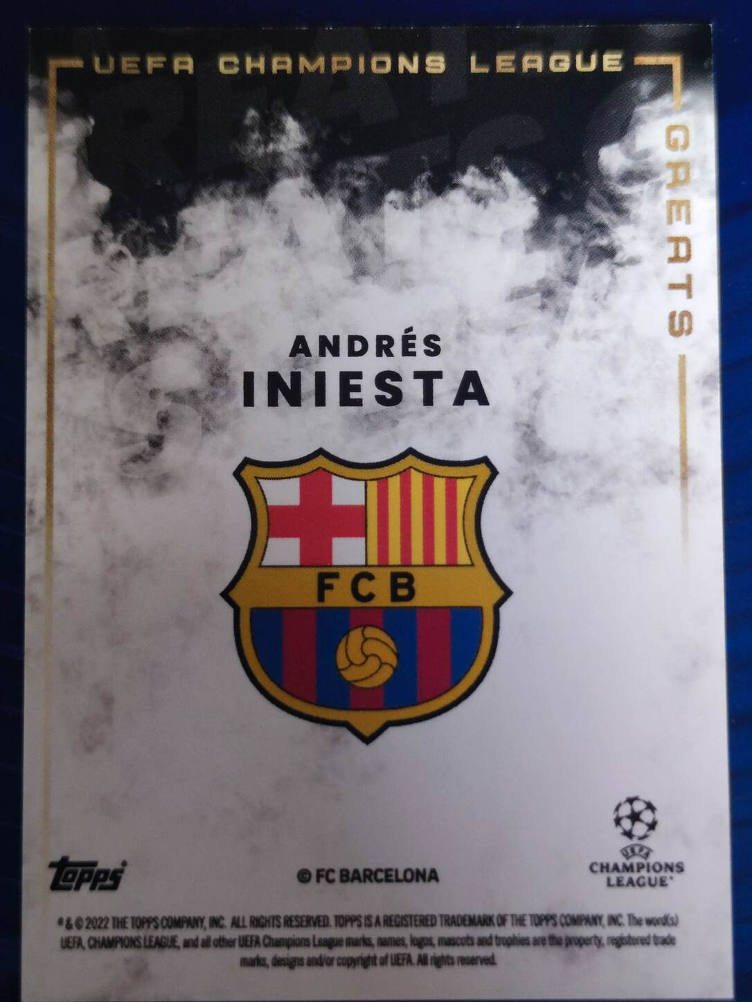 TOPPS UEFA CHAMPIONS LEAGUE 2021/2022 AUTO INIESTA NUMERADA /25