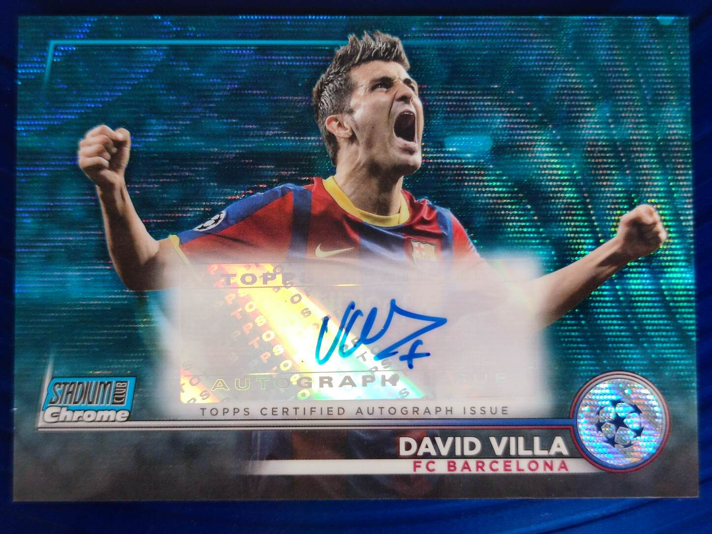 TOPPS STADIUM CHROME 2022/2023 AUTO DAVID VILLA NºCA-DV NUMERADA /75