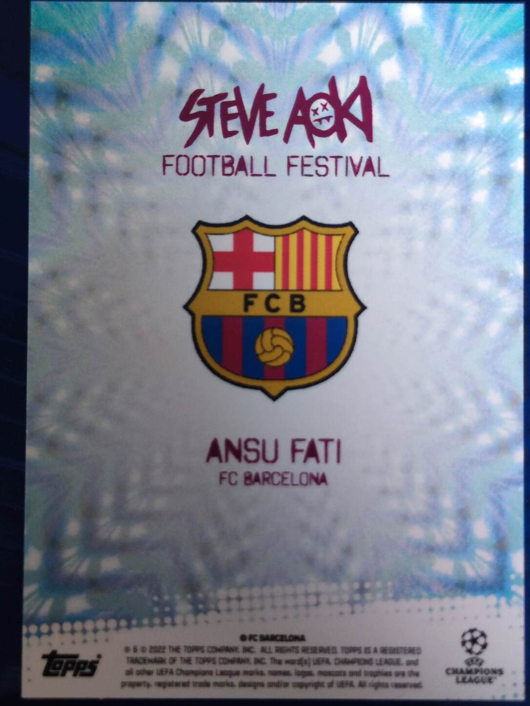 TOPPS STEVE AOKI UCL 2021/2022 AUTO ANSU FATI NUMERADA /49
