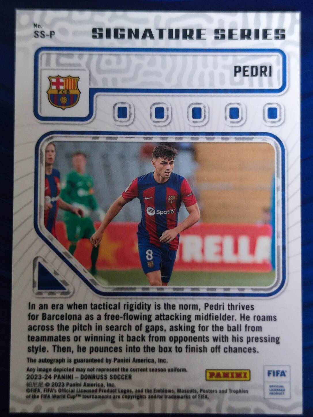 PANINI DONRUSS FIFA 2023/2024 AUTO PEDRI NºSS-P