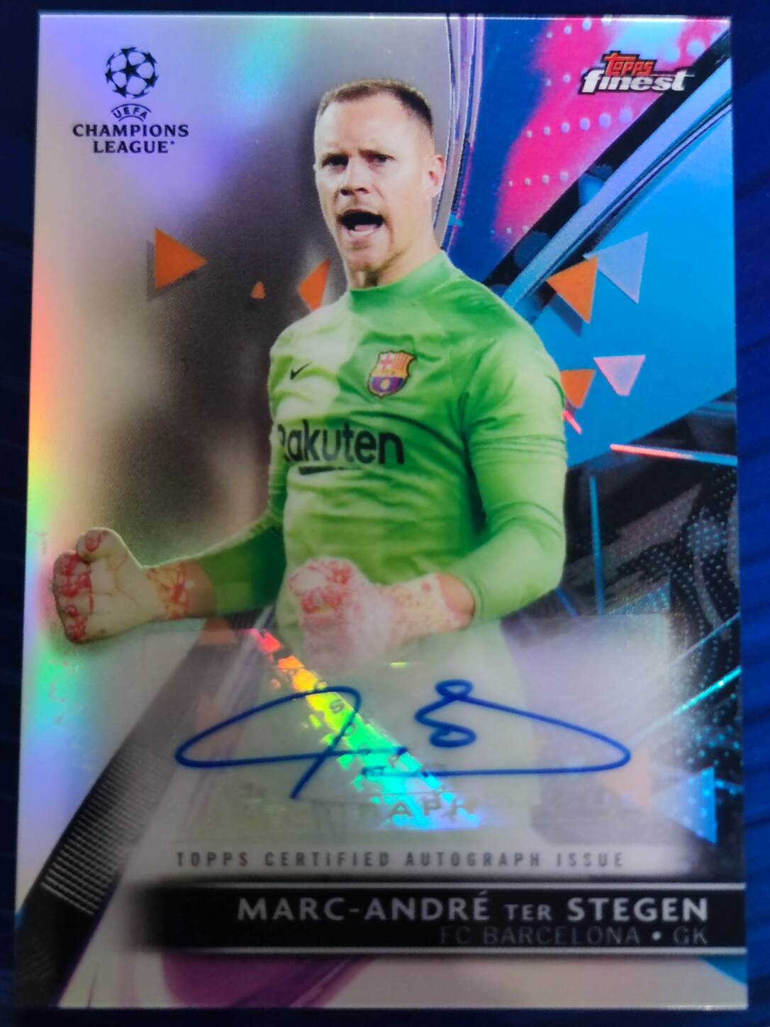 TOPPS FINEST UCL 2021/2022 MARC-ANDRE TER STEGEN AUTO NºBA-MT