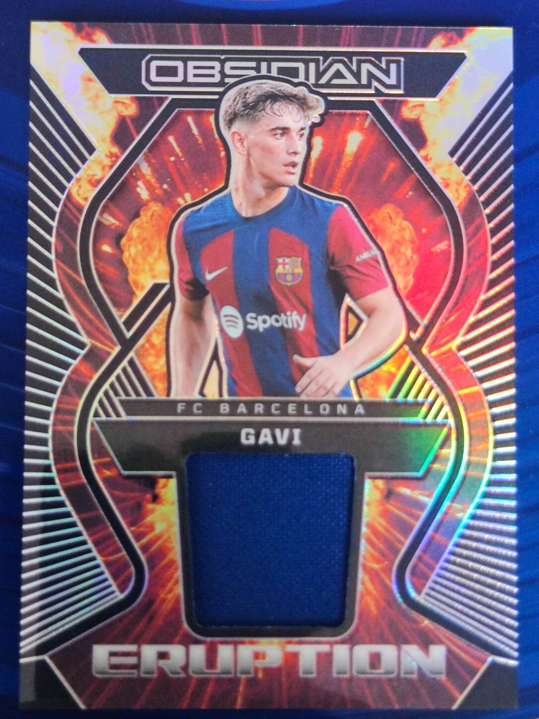 PANINI OBSIDIAN 2023/2024 GAVI ERUPTION PARCHE NºER-G NUMERADO /199