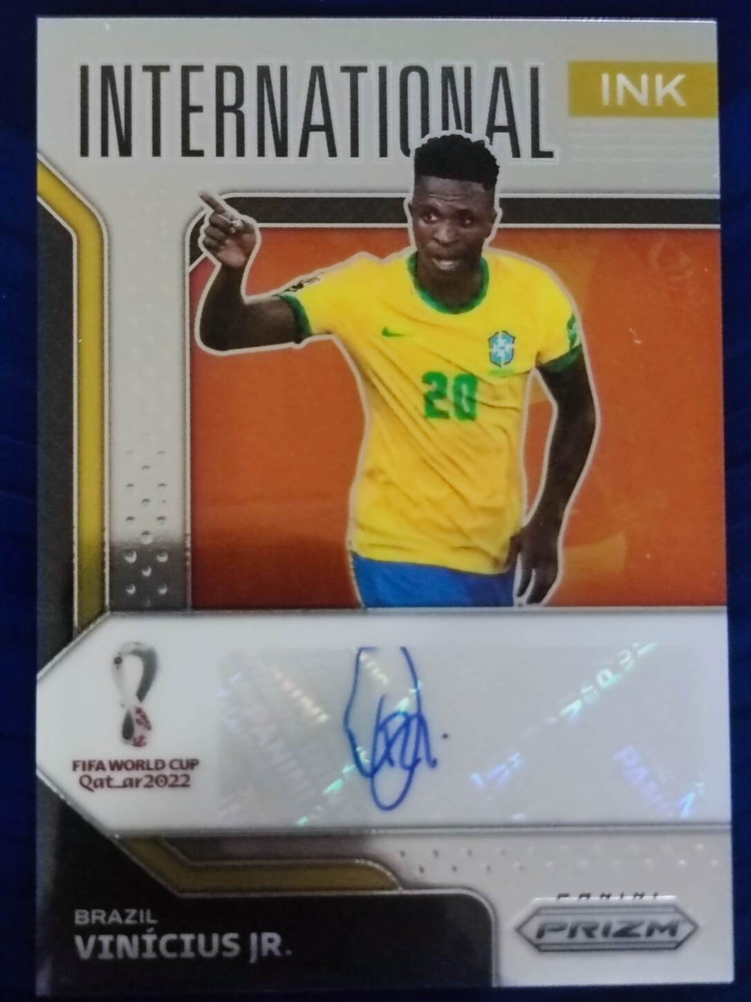 PANINI PRIZM FIFA WORLD CUP 2022 VINICIUS JR AUTO NºI-VJR