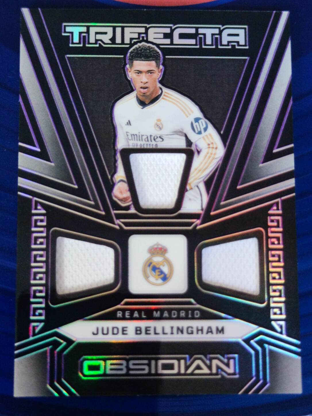PANINI OBSIDIAN 2023/2024 JUDE BELLINGHAM TRIFECTA PARCHE NºTM-JB NUMERADO /50