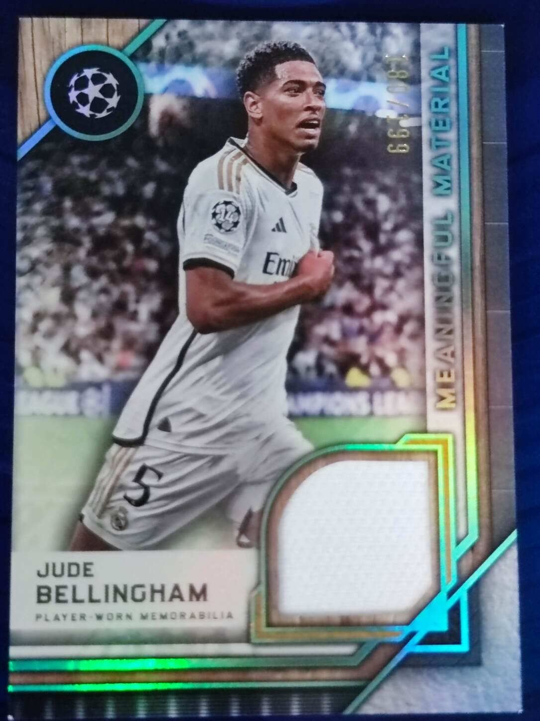 TOPPS MUSEUM UCL 2023/2024 JUDE BELLINGHAM PARCHE NºMMSR-JB NUMERADO /199