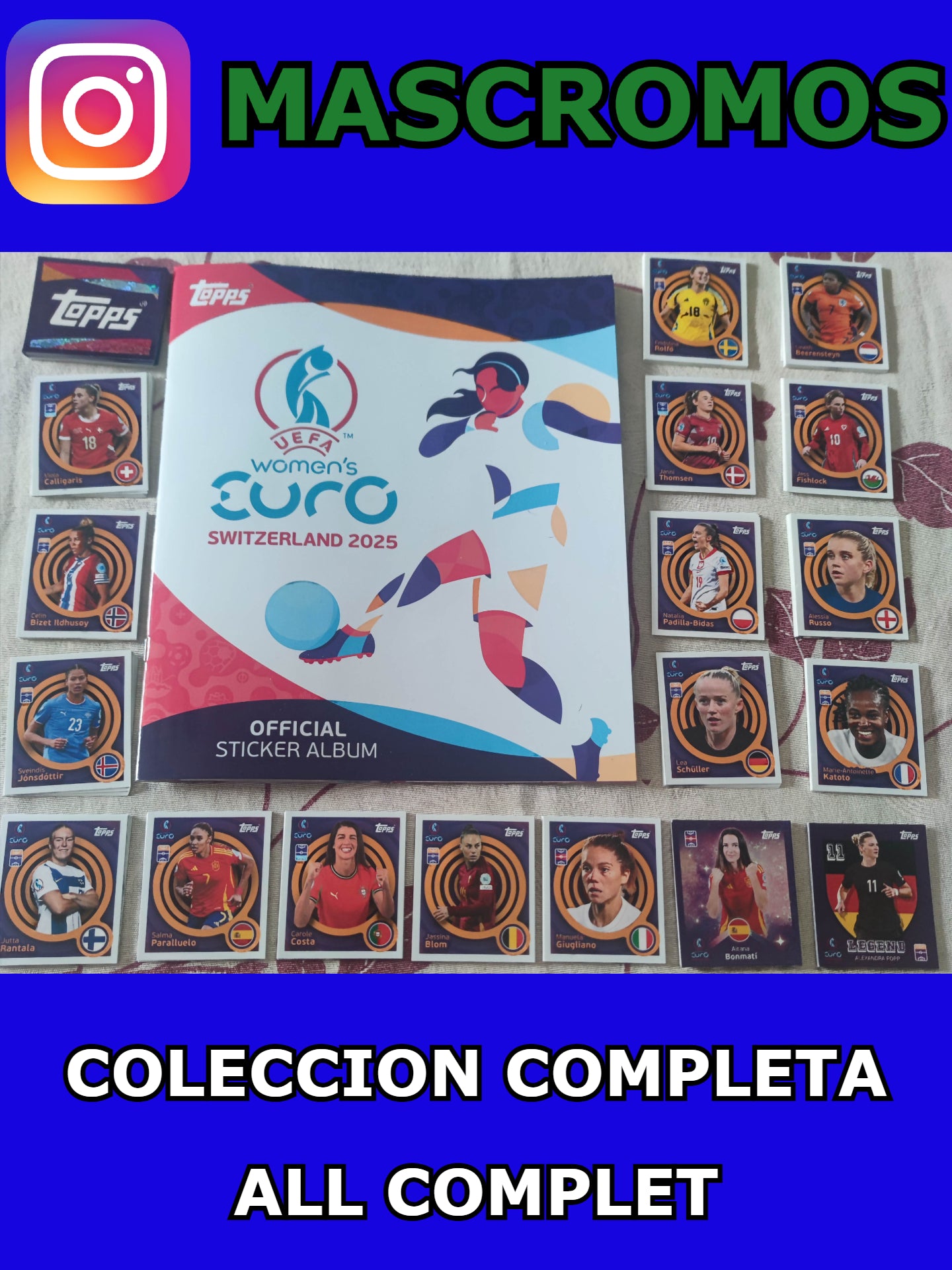 TOPPS WOMEN´S EURO SWITZERLAND 2025 COLECCION COMPLETA