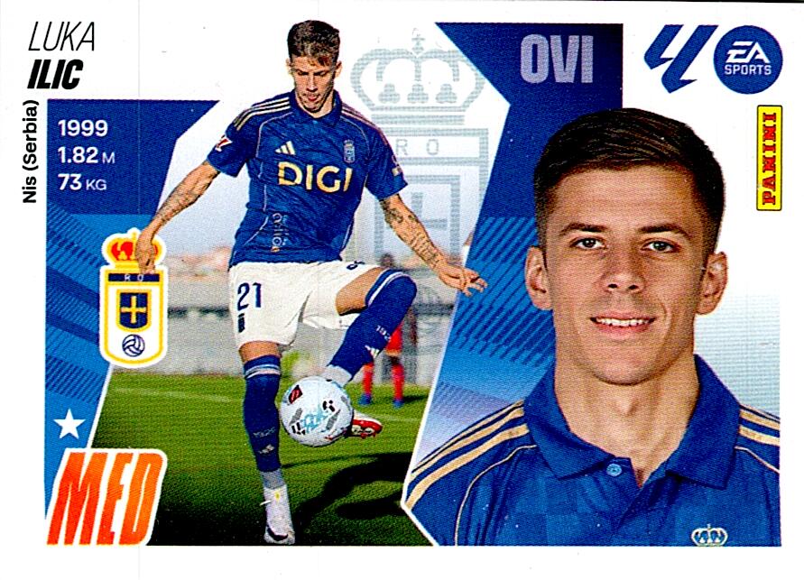 LIGA ESTE 2025/2026 ILIC REAL OVIEDO Nº15 CUARTA EDICION (CON ESCUDO)