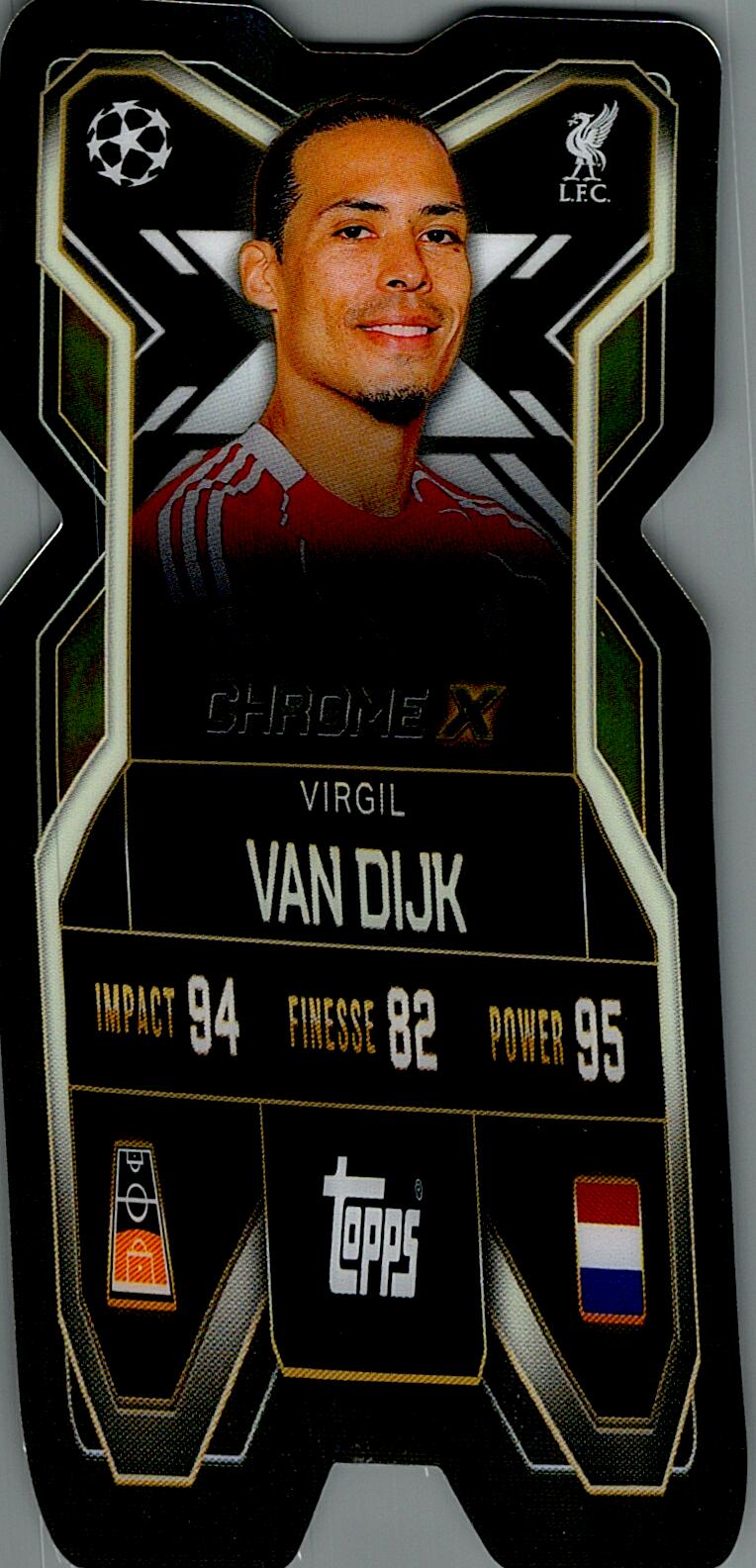 TOPPS MATCH ATTAX EXTRA 2025/26 VIRGIL VAN DIJK CHROME X NºCX1