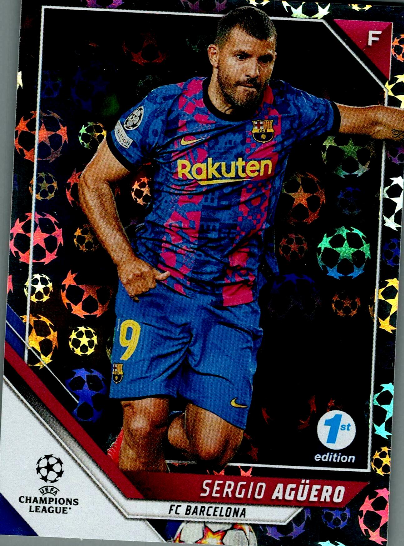 TOPPS UEFA CHAMPIONS LEAGUE 2021/2022 SERGIO AGÜERO STAR BALL Nº187