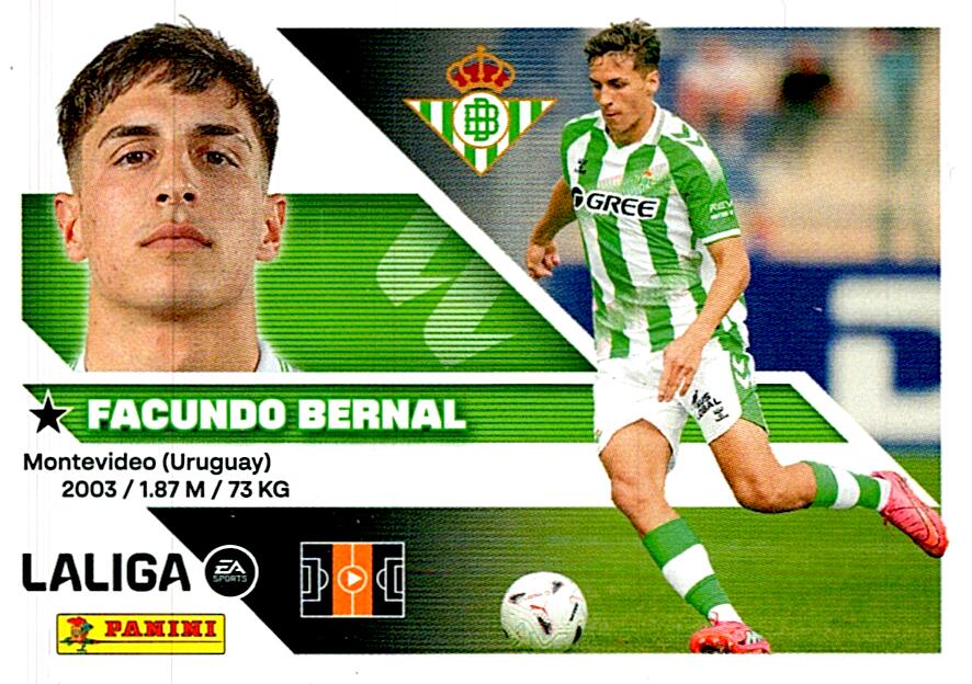 LIGA ESTE 2026/2027 FACUNDO BERNAL REAL BETIS Nº13 SEGUNDA EDICION