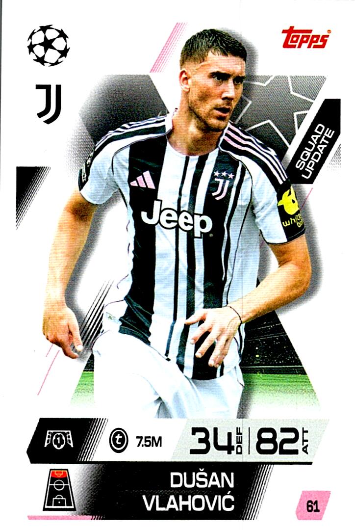 TOPPS MATCH ATTAX EXTRA 2025/26 DUSAN VLAHOVIC Nº61