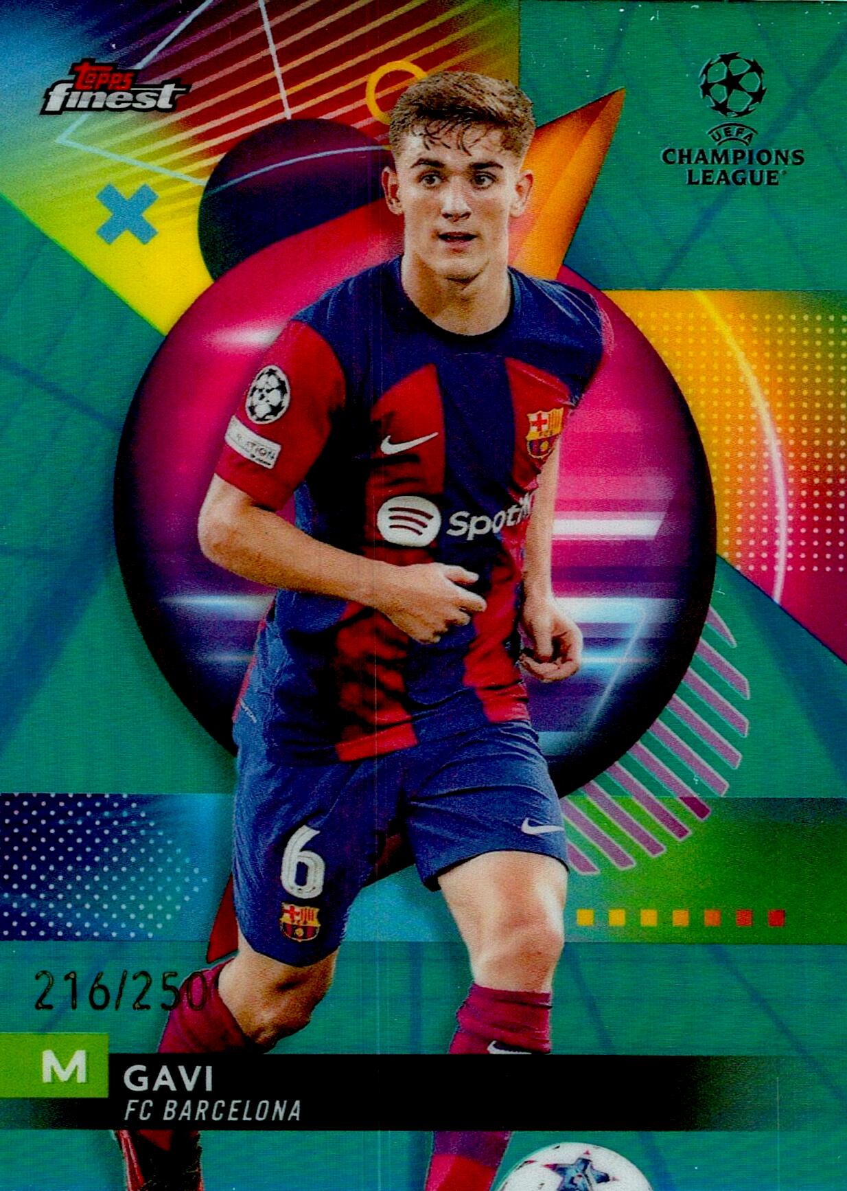TOPPS FINEST UCL 2023/2024 GAVI Nº110 NUMERADA /250