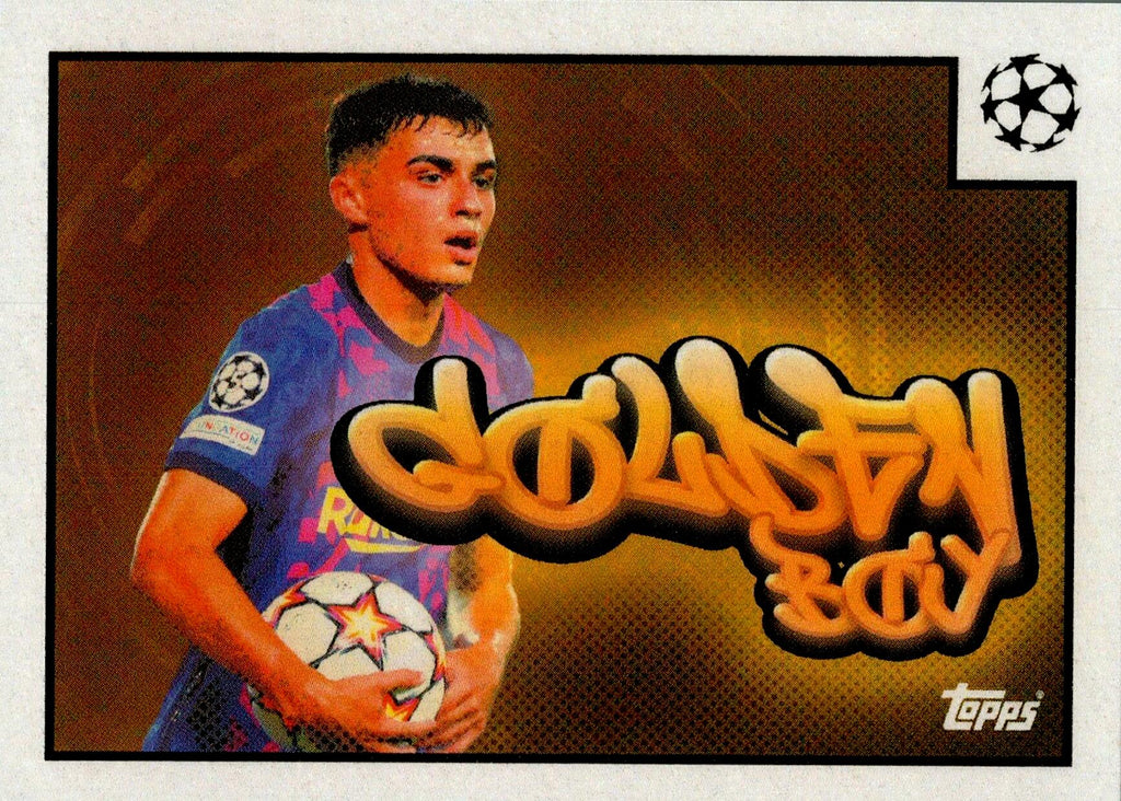 TOPPS MERLIN HERITAGE UEFA CHAMPIONS LEAGUE 2021/2022 - PEDRI GOLDEN BOY Nº124