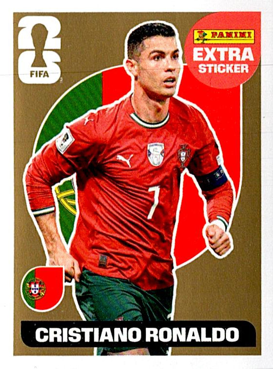 STICKERS FIFA WORLD CUP 2026 CRISTIANO RONALDO EXTRA STICKER ORO