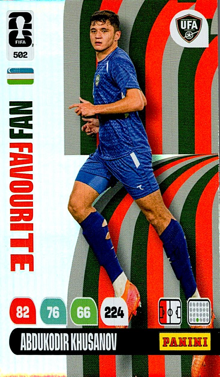 ADRENALYN WORLD CUP 2026 ABDUKODIR KHUSANOV UZBEKISTAN FANS FAVOURITE Nº502